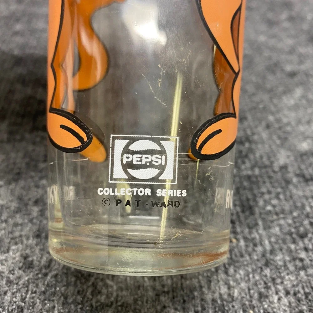 Vintage Pepsi Collector Series Rocky the Flying Squirrel Glass 1970s Pat Ward
